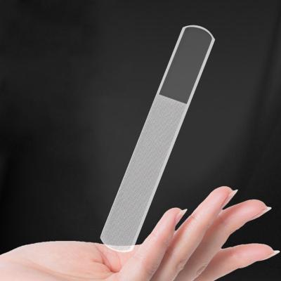 China Protable Personalized Folder Custom Glass Surface Private Label Nail Manicure Tools Polish Luminous Nail Folder for sale