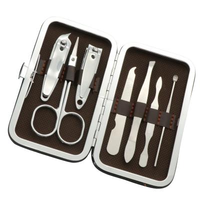 China Protable Stainless Steel Custom Nail Clippers Set Professional Scissors 7pcs Box Trimmer Grooming Manicure Cutter Kits For Nail Tools for sale