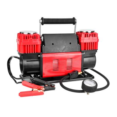 China Heavy Duty Heavy Duty Dual Cylinders Portable Air Compressor Car Air Compressor Tire Inflator 12v for sale