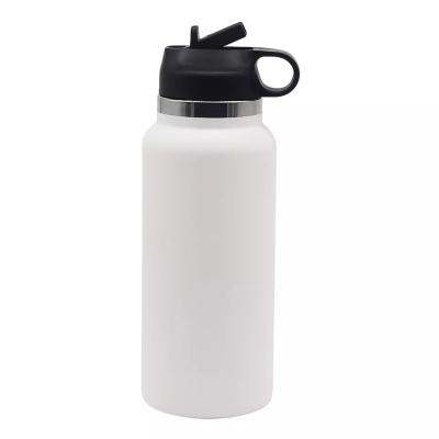 China 20oz 32oz Sublimation Blanks Stainless Steel Viable Water Bottle Double Wall Sports Straw Tumbler Insulated Water Bottle With Handle for sale