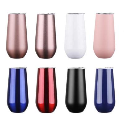 China High Quality Double Wall Stainless Steel Wine Cup Sublimation Egg Tumbler Viable Custom Vacuum Insulated Shape Cup Tumbler for sale