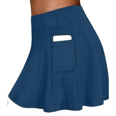 China Hot Selling Plus Size Stretch Mini Skirt Breath And Comfort Oversized Sport Skirt Lightweight Women's Tennis Skirt Custom for sale