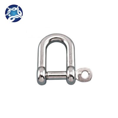 China Marine Stainless Steel Screw Pin D Shackle Carbon Steel Forged Chain Dee Shackle for sale