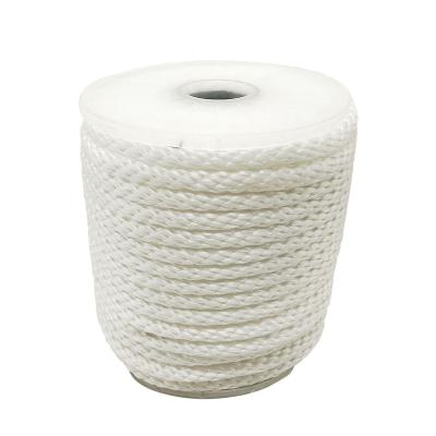 China UV Resistant Hot Selling White Color Polypropylene Multifilament Solid Braided Rope 10mm for sale