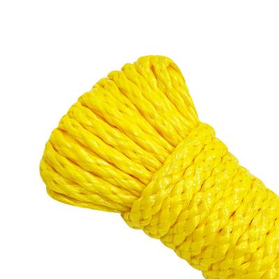 China Waterproof Monofilament Cavity PE PP Braided Rope for sale