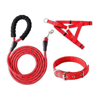 China 1.5-3M Long Pet Rope Walking Leash Reflective Multifunctional Soft Nylon Shiny Pet Lead for sale