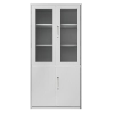 China Adjustable (other) Hot Sale 2 Doors Office Storage Cabinet Customized Steel Cupboard Metal Cabinet Filing Cabinet With 4 Shelves for sale