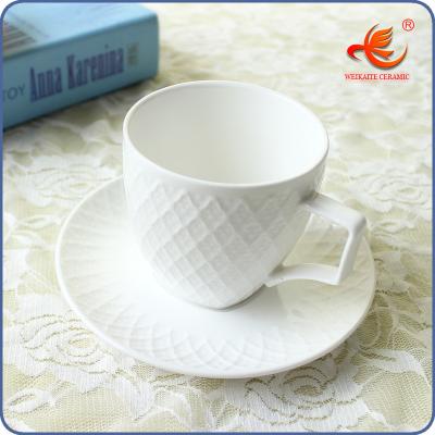 China WKT001W China Sustainable Factory Ceramic Espresso Cup And Dish for sale