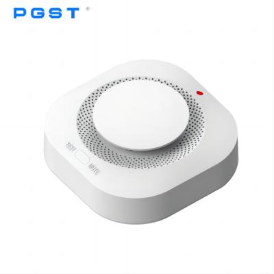 China PA-44Z Zigbee GSM 433mHz Smoke Fire Heat Alarm Tuya Zigbee Smoke Detector Remote Control Wireless Detector for sale