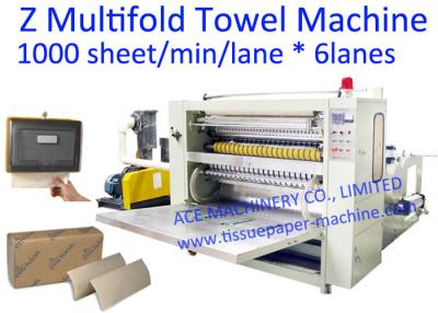 China Multifold 6 Weg-Seidenpapier Z, das Maschine umwandelt zu verkaufen