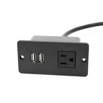 China ETL Approval Table Desk Smart Extension Socket USB Electrical Outlet Flush Mount USA Residential / Multi-Purpose Power Socket With USB for sale