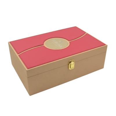 China Factory Customized Luxury Recycled Materials Wooden Box Leather Product Bottle Wine Box Double Foam Protect for sale