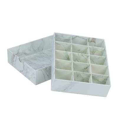 China High Quality Custom Recycled 15 Materials Hollow Marble Chocolate White Box for sale