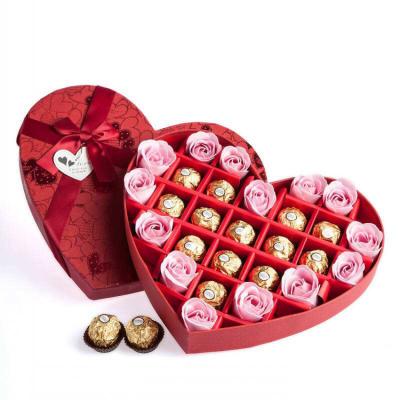 China Recycled Materials Insert Heart Shape Custom Empty Chocolate Box With Inserts for sale