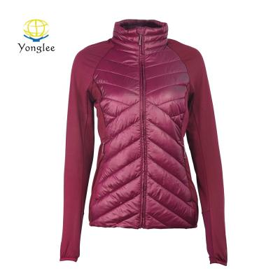 China Breathable Professional Ultralight Soft Hybrid Padded Woman Winter Jacket for sale