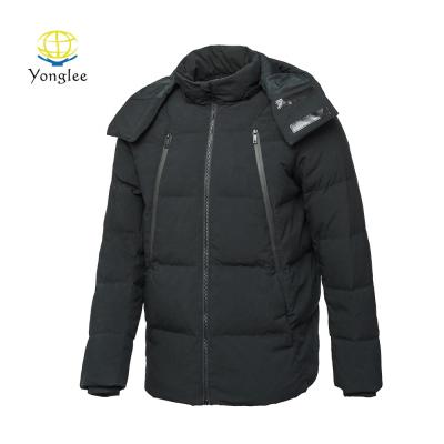 China Wholesale Outdoor Patchwork Shorts Duck Down Adjustable Hooded Men Windproof Jacket QUICK DRY for sale