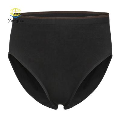 China Factory Supply Antibacterial Jacquard Ultra Soft Striped Mid-Cut Seamless Brief for sale