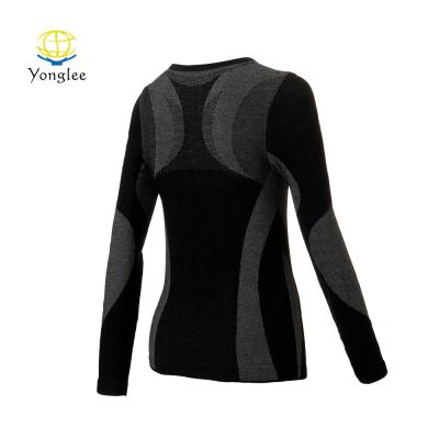 China Customized QUICK DRY Women's Light Weight Mulsed Merino Wool Base Layer Color No for sale