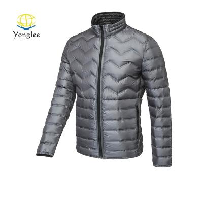 China Revolutionary Top Selling Interlocked Free Stitching Waterproof Men Waterproof Down Jacket for sale