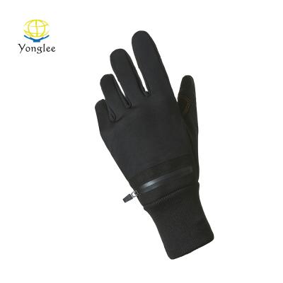 China Customized Reflective Logo On The Back Anti-slip Gloves Competitive Price High Quality Full Finger Knitted Touch Screen Gloves for sale