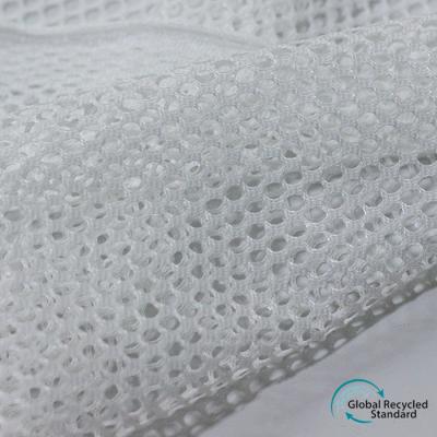 China Stretch Dye Unifi Repreve Lining Mesh Fabric 100% Polyester Solid Eco Friendly Recycled Knitting Mesh Fabric for sale