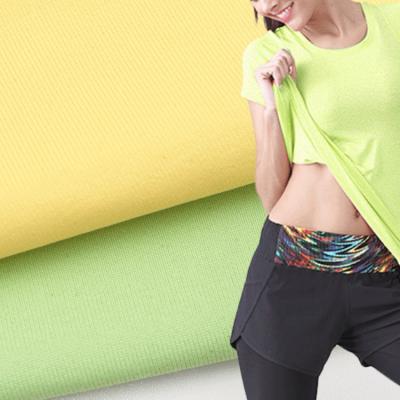 China Soft Stretch Matt Color 90% Polyester 10% Elastane Fabric For Making T Shirts Yoga Swimwear for sale