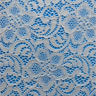 China Changle Beautiful Lace Elastic Knitting Fabric For Dress for sale