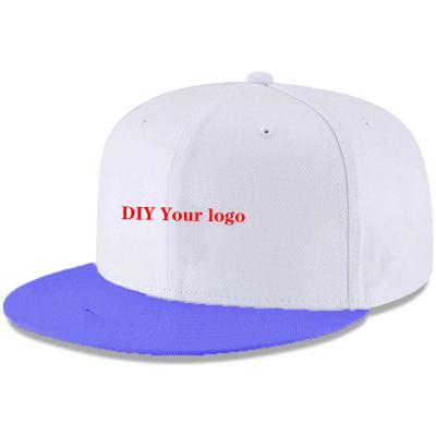 China JOINT Wholesale Custom Your Own Logo Flat Bill 6 Panel Sports Cover White Plain Customize Snapback Hats Cap For Men for sale