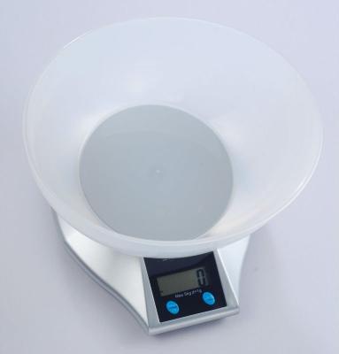 China Automatic Switch / Auto Zero / Zero Off Low Battery Kitchen Scale / Overload Indication With Bowl For Food Yolanda 5Kg Smart Kitchen Scale for sale