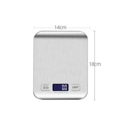 China Weight Measuring 5kg 10kg Slim Electronic Kitchen Food Scale for sale