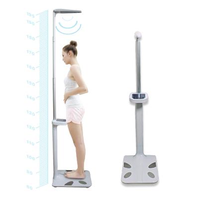 China Hospital LCD Display Bmi Position Height And Weight Scale Body Analyzer Ultrasonic Physical Adult Scale for sale