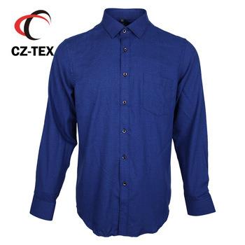 China Polyester / Cotton Formal Mens Regular Fit Cotton Long Sleeve Shirt OEM for sale