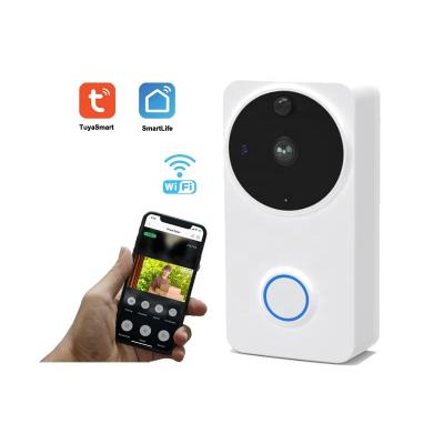 China TUYA 1080P Wireless Video Doorbell Camera PIR Motion Detection Wifi Night Vision Modern Visual Video Doorbell Camera Phone Intercom for sale