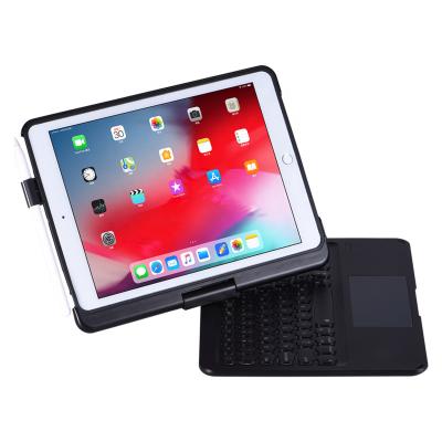 China Wireless For iPad 10.2 Air3 Pro10.5 Inch 360 Degree Rotatable Wireless Touchpad 7 Colors Backlit Keyboard With TPU Case for sale