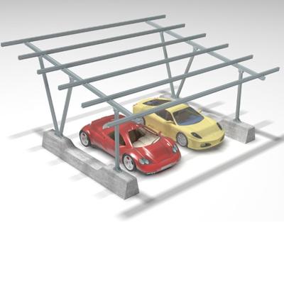 China Gestaltete Auto-Stahlautoparkplatz-Struktur Q235B 2 mit Sonnenkollektor-Schnee-Last 1.5kn/sqm zu verkaufen