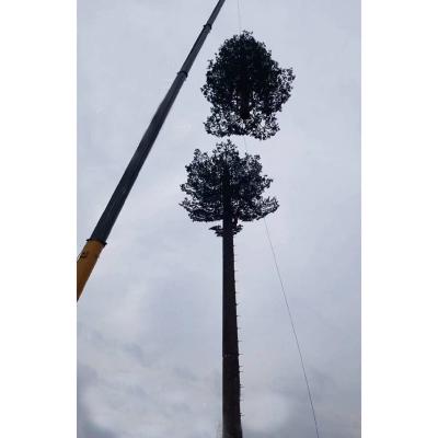 China 25m Galvanized Metal Monopole Tower Artificial Palm Tree Antenna Mast for sale