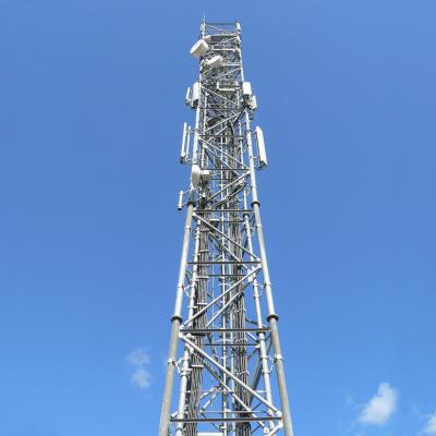 China 45 Self-support Galvanized Steel Mast Structure BTS Communication Lattice Tower Te koop