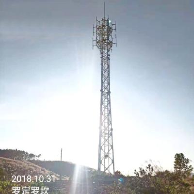 China SST Mobile Communication Lattice Steel Towers 3 Platform Hot Dip Galvanized for sale