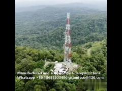 60m Communication Tower Steel Tube Self supporting Lattice Mast