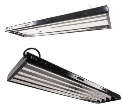 China Hydroponics Hortiking metal 2 4 sq ft 4 6 8 tube T5 ho bar fluorescent led grow light fixture fixture for sale