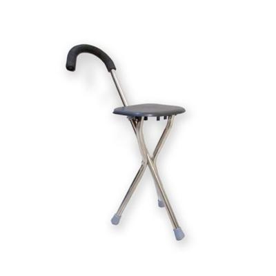 China 2021 New Style Five Gears Is Adjustable Folding Stool Walking Stick Folding Crutch Stool Portable Folding Cane Stool for sale