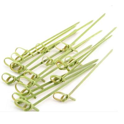 China China Disposable Bamboo Oblique Cup Knot Cocktail Fruit Picking Decorative Stick Best Selling Decorative Stick for sale