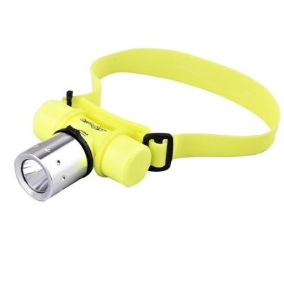 China Professional Super Bright High Power LED LED Magnetic Switch Deep Waterproof ABS Archonlite 3xAAA Cell Diving Headlight,Yellow for sale