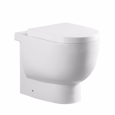 China Convenient Free Standing Rimless Flush Wall Hung Ceramic Round Toilet Bowl Tank for sale