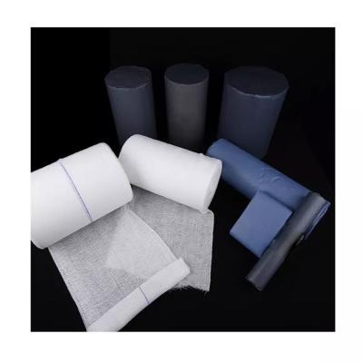 Chine petit pain hémostatique de bandage d'écouvillon de 90cm x de 100m Gauze Roll Cotton Gauze Cotton à vendre