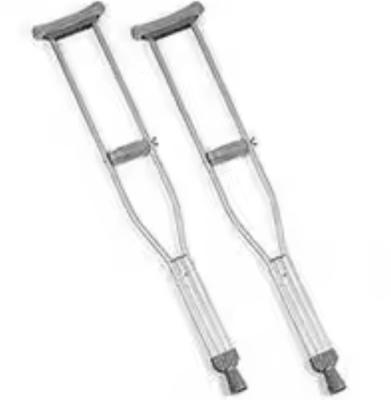 China Lightweight Comfortable Adjustable Underarm Crutch Aluminum Walking Aids For Adult / Child for sale