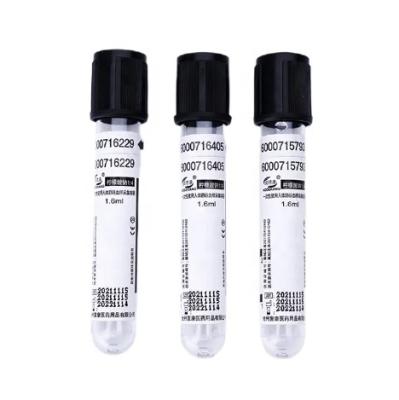 Chine ESR Vacuum Blood Collection Tube Black Cover Sodium Citrate Vacutainer Tubes With CE à vendre