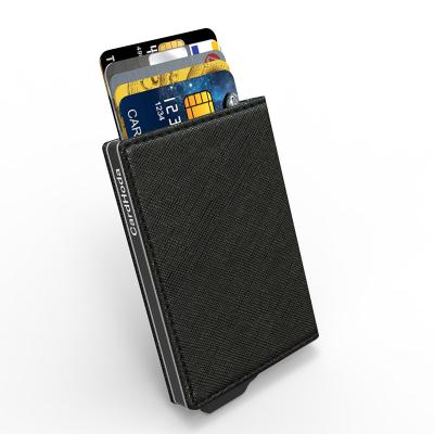 China Customized Anti-theft Mini Purse Male Aluminum Card Wallet Credit Card Holder Quality RFID Protector Card Cases for sale