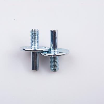 China Round Carbon Steel Blue Zinc Round Base Tee Bed Frame Screws for sale