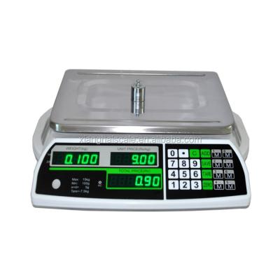 China WITH LID Digital Electronic Price Scale Computing Grocery Meat Meat Produce Bascula for sale